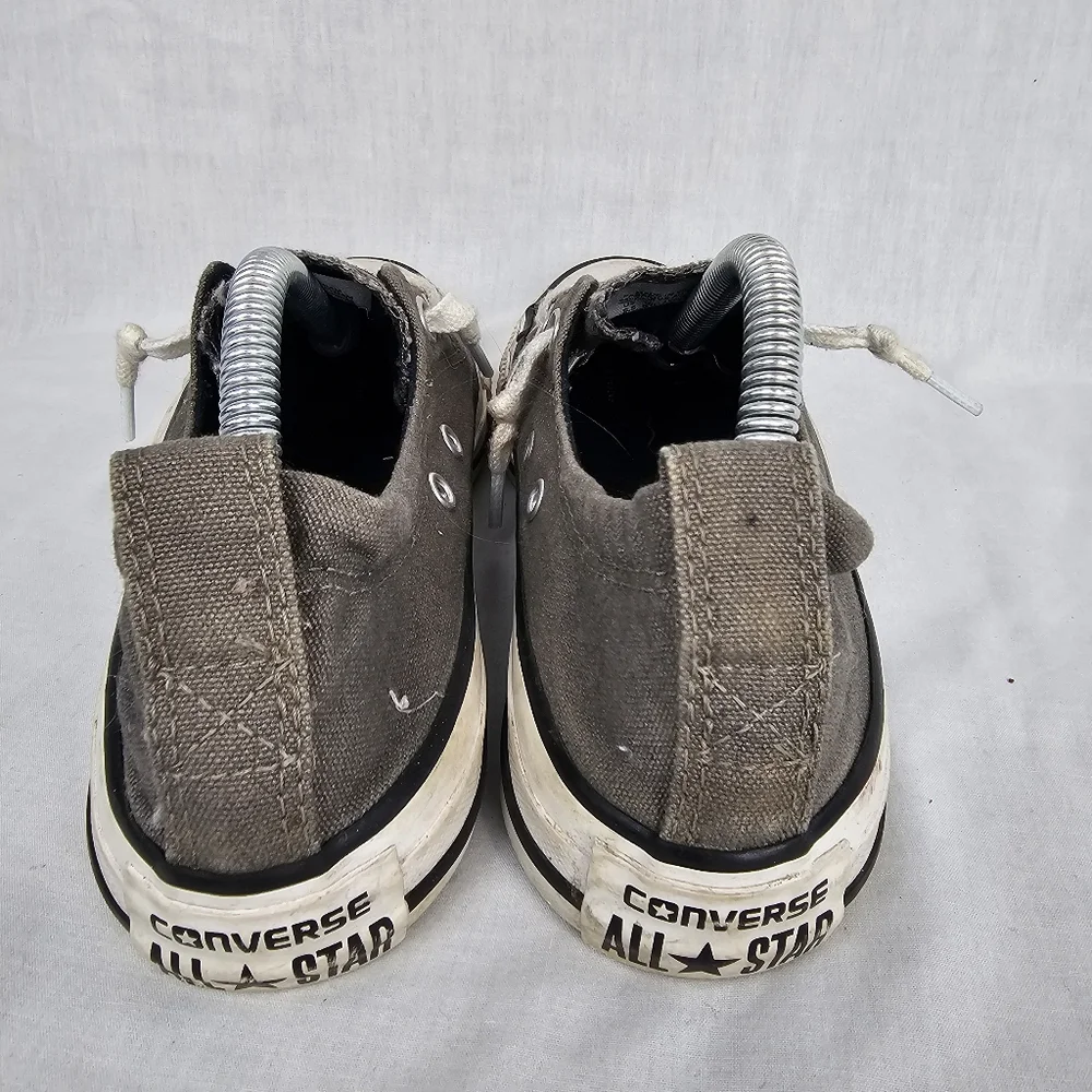 Converse All Star Chuck Taylor Sneakers Women's Size 5.5 Gray Low Rise Slip On‎ - Picture 4 of 8